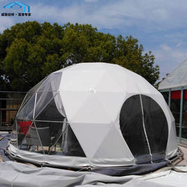 Biały pop-up Geodezyjny namiot kopułowy Stalowy dom chroniony przed promieniowaniem UV