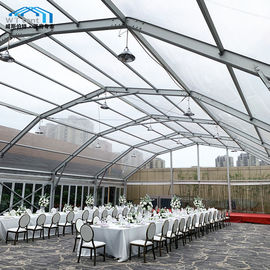 Namiot ślubny z przezroczystym dachem, wielokątna rama ze stopu aluminium