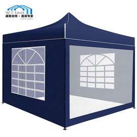 Ciemnoniebieski natychmiastowy składany namiot ze ścianami na imprezę wojskową