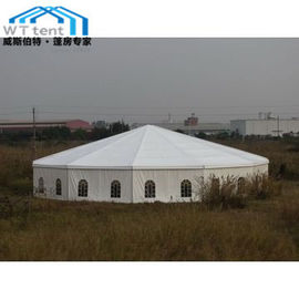 Handlowy namiot wielostronny / zewnętrzny sześciokątny namiot z szklanymi ścianami