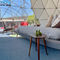 Biały pop-up Geodezyjny namiot kopułowy Stalowy dom chroniony przed promieniowaniem UV